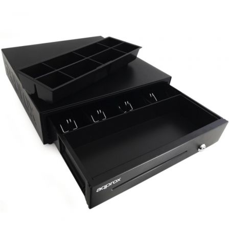 Approx Cajón portamonedas appcash01usb manual y automático negro Approx Cajón portamonedas appcash01usb manual y automático negro